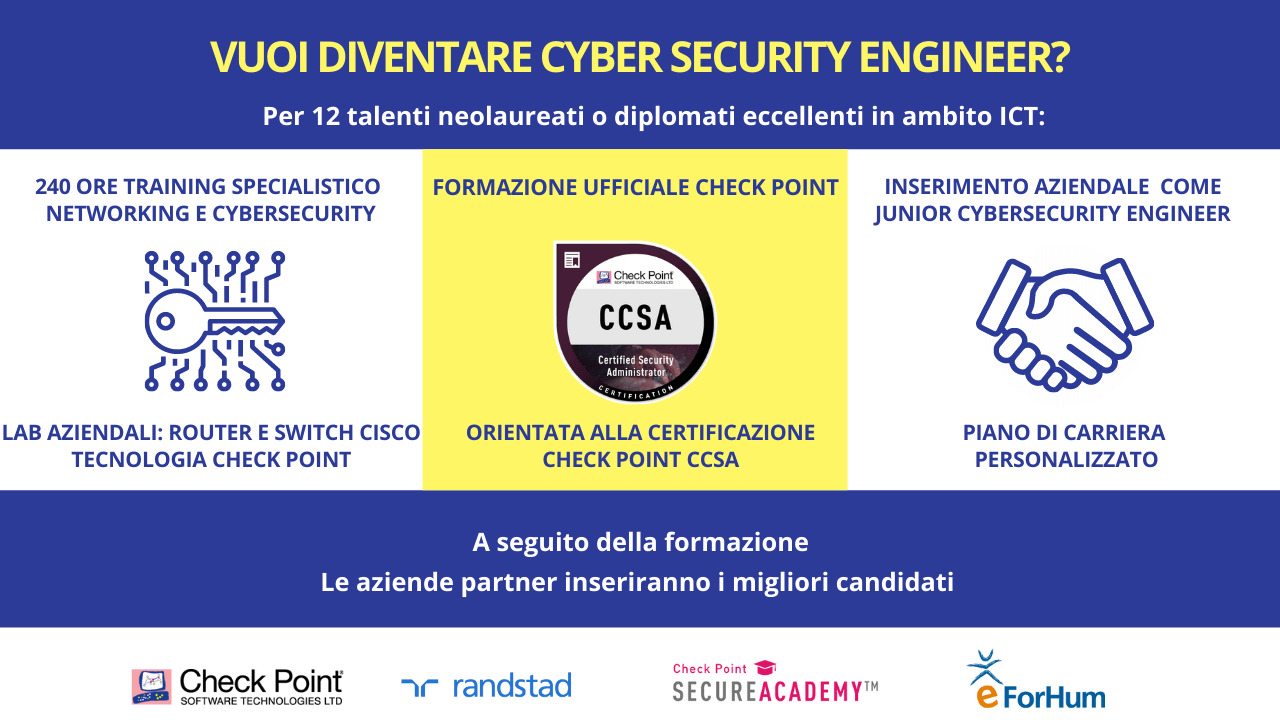 Diventare Cybersecurity Engineer con Check Point